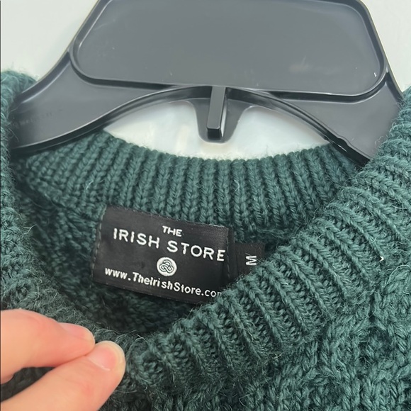 Dark Green Cable Knit Sweater - Picture 4 of 6